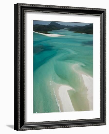 Australia, Queensland, Whitsunday Coast, Whitsunday Islands, Whitehaven Beach, Aerial View-Walter Bibikow-Framed Photographic Print