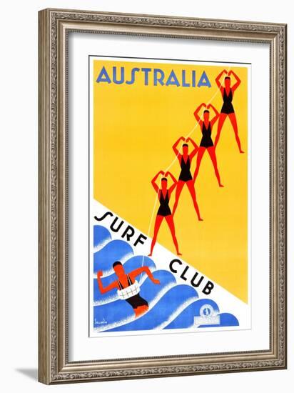 Australia Surf Club-Gert Sellheim-Framed Art Print