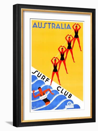 Australia Surf Club-Gert Sellheim-Framed Art Print