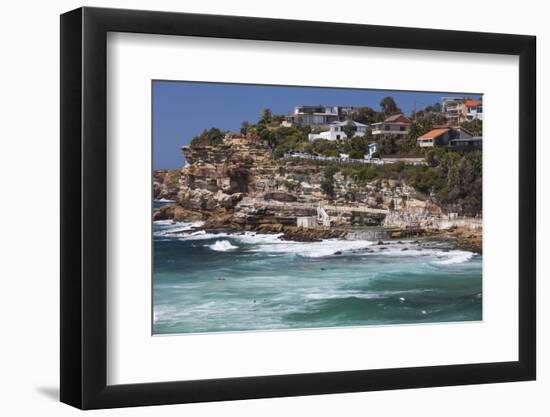 Australia, Sydney, Bronte, Bronte Beach, Elevated View-Walter Bibikow-Framed Photographic Print
