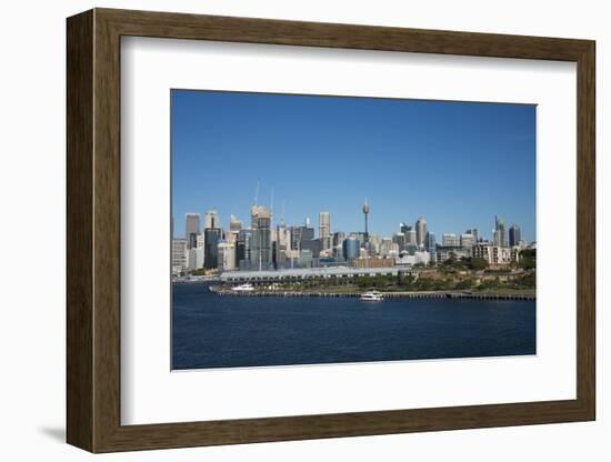 Australia, Sydney. Downtown Skyline from White Bay Harbor-Cindy Miller Hopkins-Framed Photographic Print