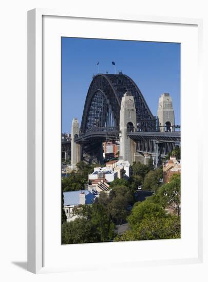 Australia, Sydney Harbor Bridge from Observatory Park-Walter Bibikow-Framed Photographic Print