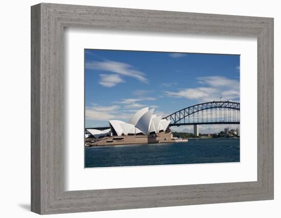 Australia, Sydney. Landmark Sydney Opera House and Harbor Bridge-Cindy Miller Hopkins-Framed Photographic Print