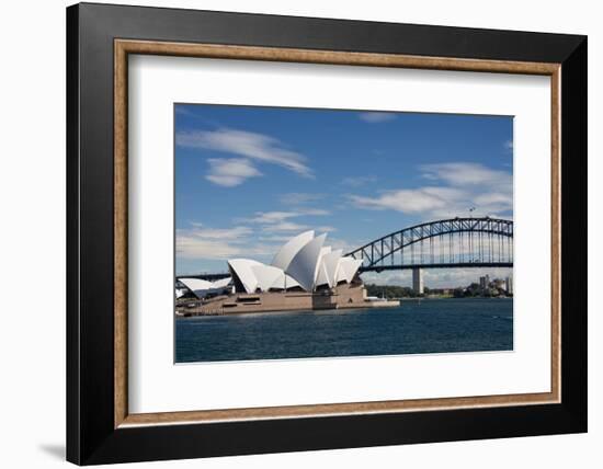 Australia, Sydney. Landmark Sydney Opera House and Harbor Bridge-Cindy Miller Hopkins-Framed Photographic Print