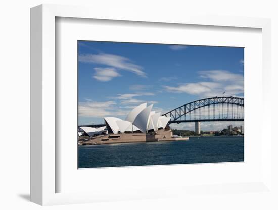 Australia, Sydney. Landmark Sydney Opera House and Harbor Bridge-Cindy Miller Hopkins-Framed Photographic Print