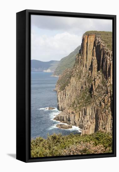 Australia, Tasmania. Dolerite columns Cape Hauy track Three Capes Track.-Trish Drury-Framed Premier Image Canvas