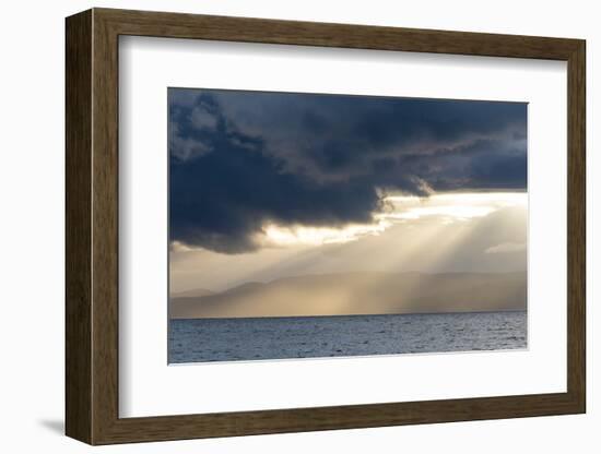 Australia, Tasmania, Freycinet National Park Morning light breaks through dark clouds-Trish Drury-Framed Photographic Print