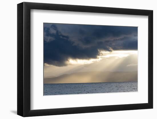 Australia, Tasmania, Freycinet National Park Morning light breaks through dark clouds-Trish Drury-Framed Photographic Print