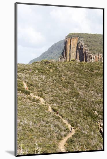 Australia, Tasmania, Tasman National Park. Hikers on Cape Hauy, Three Capes Track.-Trish Drury-Mounted Photographic Print