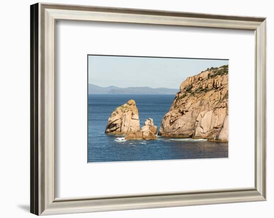 Australia, Tasmania. View from Haunted Bay on Maria Island toward Tasman National Park-Trish Drury-Framed Photographic Print