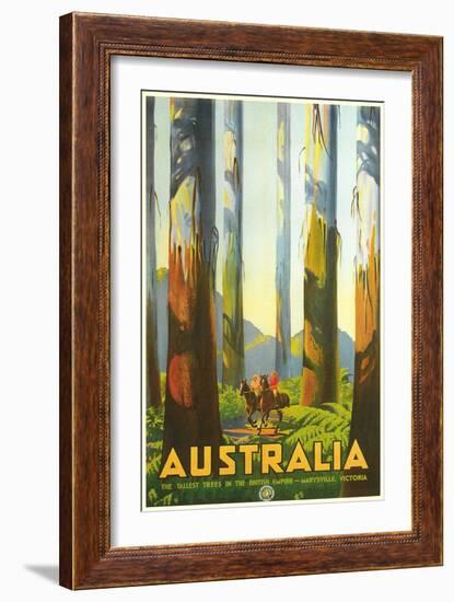 Australia Travel Poster, Trees-null-Framed Art Print