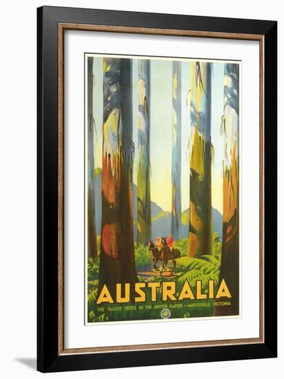 Australia Travel Poster, Trees-null-Framed Art Print