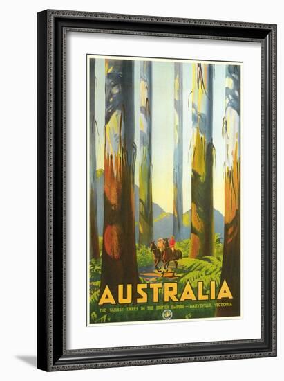 Australia Travel Poster, Trees-null-Framed Art Print