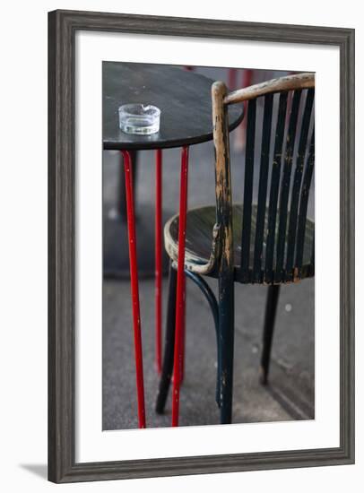 Australia, Victoria, Melbourne, Fitzroy, Gertrude Street, Cafe Table-Walter Bibikow-Framed Photographic Print