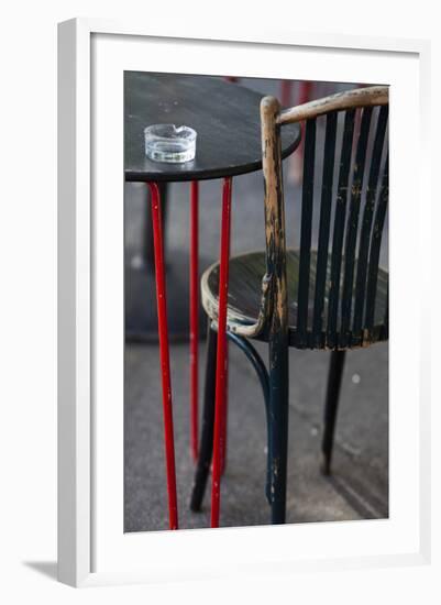 Australia, Victoria, Melbourne, Fitzroy, Gertrude Street, Cafe Table-Walter Bibikow-Framed Photographic Print