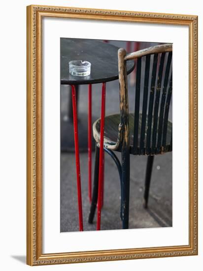 Australia, Victoria, Melbourne, Fitzroy, Gertrude Street, Cafe Table-Walter Bibikow-Framed Photographic Print