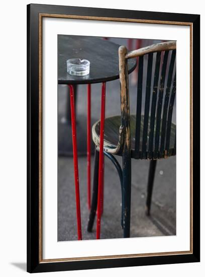 Australia, Victoria, Melbourne, Fitzroy, Gertrude Street, Cafe Table-Walter Bibikow-Framed Photographic Print