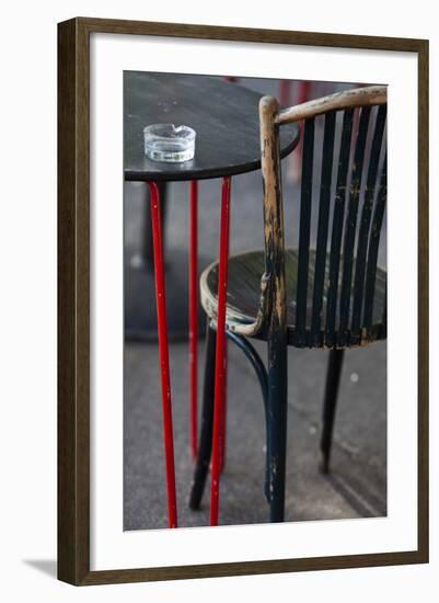 Australia, Victoria, Melbourne, Fitzroy, Gertrude Street, Cafe Table-Walter Bibikow-Framed Photographic Print