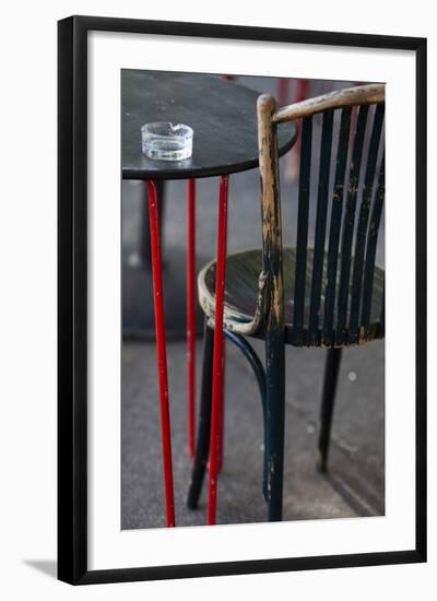 Australia, Victoria, Melbourne, Fitzroy, Gertrude Street, Cafe Table-Walter Bibikow-Framed Photographic Print