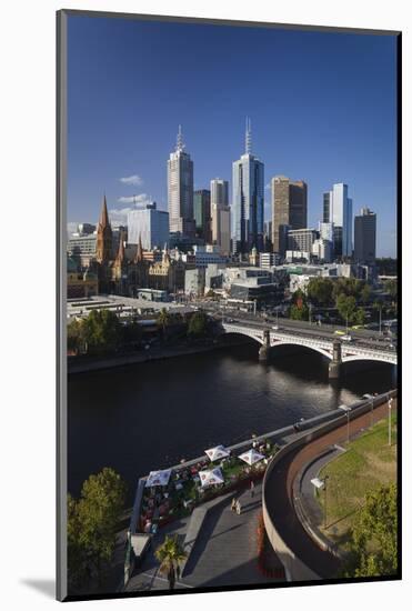 Australia, Victoria, Melbourne, Skyline, Yarra River, Princess Bridge-Walter Bibikow-Mounted Photographic Print
