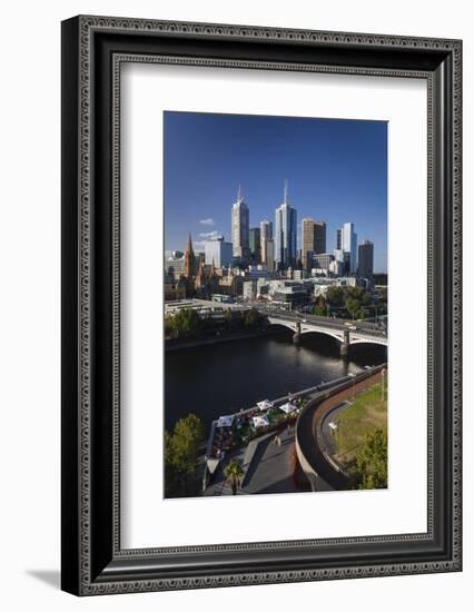 Australia, Victoria, Melbourne, Skyline, Yarra River, Princess Bridge-Walter Bibikow-Framed Photographic Print