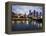 Australia, Victoria, Melbourne; Yarra River and City Skyline by Night-Andrew Watson-Framed Premier Image Canvas