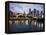 Australia, Victoria, Melbourne; Yarra River and City Skyline by Night-Andrew Watson-Framed Premier Image Canvas