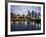 Australia, Victoria, Melbourne; Yarra River and City Skyline by Night-Andrew Watson-Framed Photographic Print