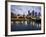 Australia, Victoria, Melbourne; Yarra River and City Skyline by Night-Andrew Watson-Framed Photographic Print