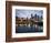 Australia, Victoria, Melbourne; Yarra River and City Skyline by Night-Andrew Watson-Framed Photographic Print