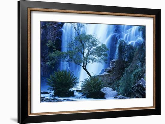 Australia Waterfall in Forest-Nosnibor137-Framed Photographic Print