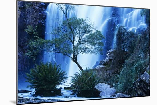 Australia Waterfall in Forest-Nosnibor137-Mounted Photographic Print