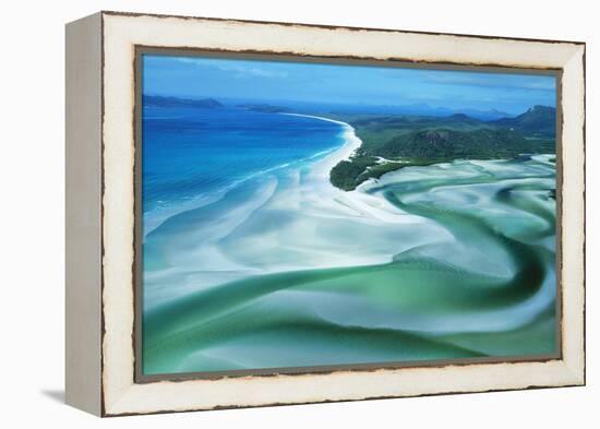 Australia Whitehaven Beach, Whitsunday Island-null-Framed Premier Image Canvas
