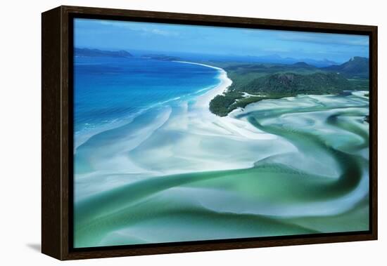 Australia Whitehaven Beach, Whitsunday Island-null-Framed Premier Image Canvas