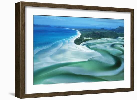 Australia Whitehaven Beach, Whitsunday Island-null-Framed Photographic Print