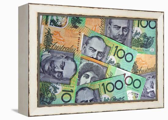 Australian 100 Dollar Bills-Neale Cousland-Framed Premier Image Canvas