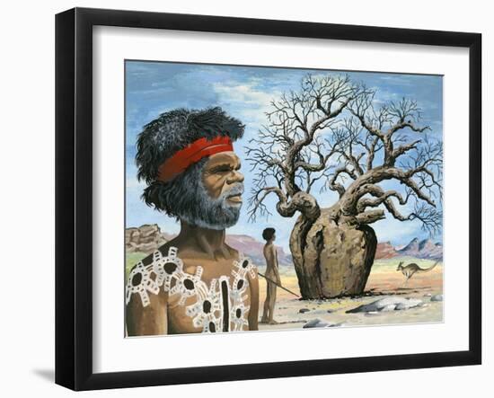 Australian Aborigine-English School-Framed Giclee Print