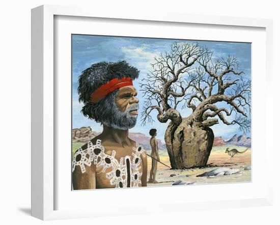 Australian Aborigine-English School-Framed Giclee Print