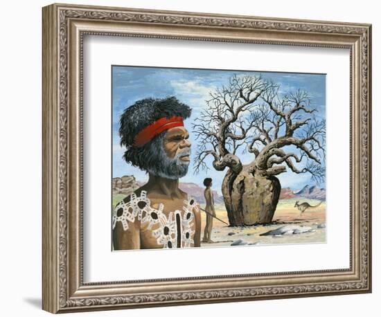 Australian Aborigine-English School-Framed Giclee Print