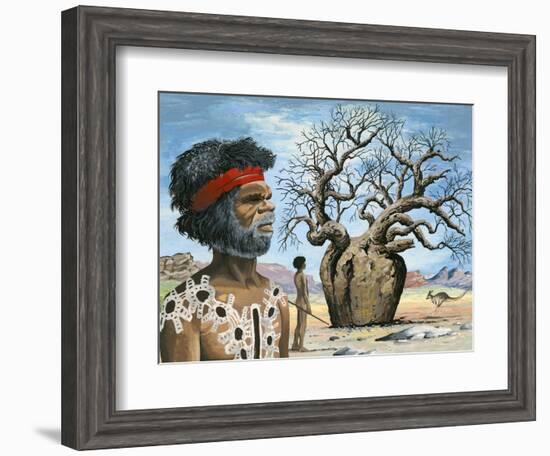 Australian Aborigine-English School-Framed Giclee Print