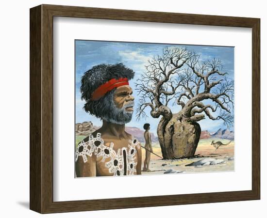 Australian Aborigine-English School-Framed Giclee Print