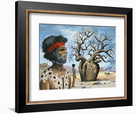 Australian Aborigine-English School-Framed Giclee Print