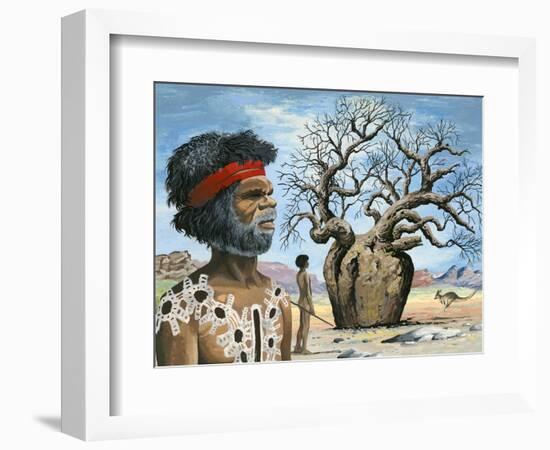 Australian Aborigine-English School-Framed Giclee Print