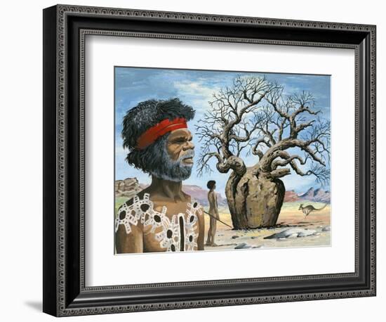 Australian Aborigine-English School-Framed Giclee Print