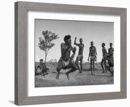 Australian Aborigines Filled with the Spirit of the Kangaroo, Dancing to Honor the Sacred Marsupial-Fritz Goro-Framed Photographic Print