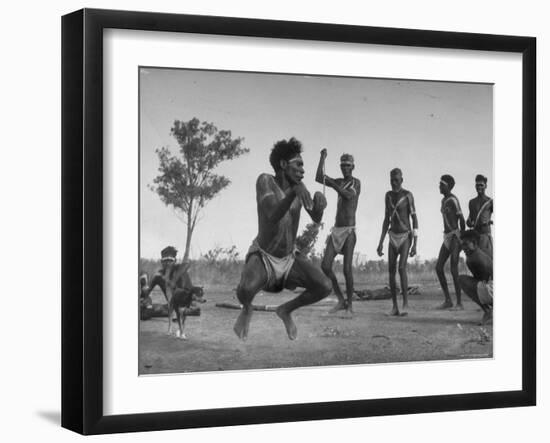 Australian Aborigines Filled with the Spirit of the Kangaroo, Dancing to Honor the Sacred Marsupial-Fritz Goro-Framed Photographic Print