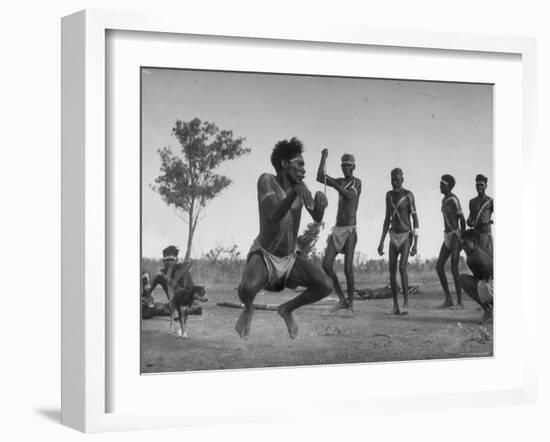 Australian Aborigines Filled with the Spirit of the Kangaroo, Dancing to Honor the Sacred Marsupial-Fritz Goro-Framed Photographic Print