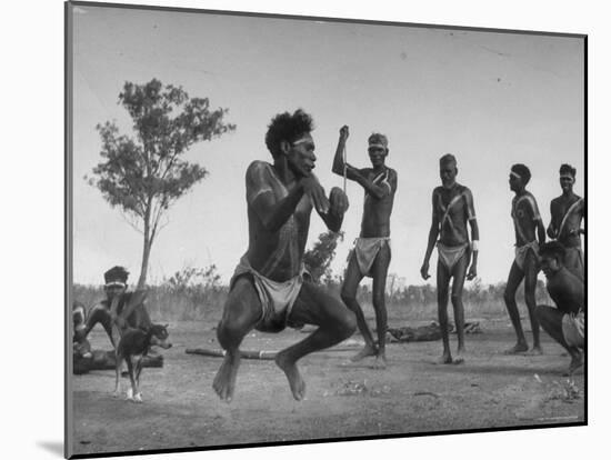 Australian Aborigines Filled with the Spirit of the Kangaroo, Dancing to Honor the Sacred Marsupial-Fritz Goro-Mounted Photographic Print