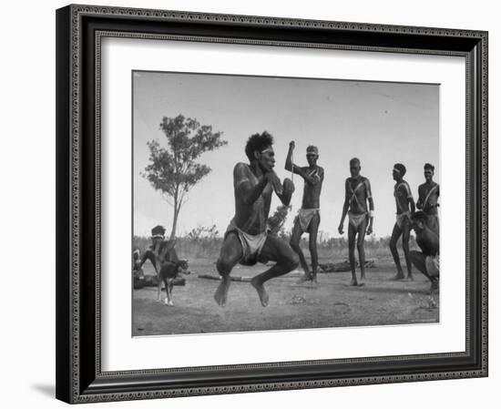 Australian Aborigines Filled with the Spirit of the Kangaroo, Dancing to Honor the Sacred Marsupial-Fritz Goro-Framed Photographic Print