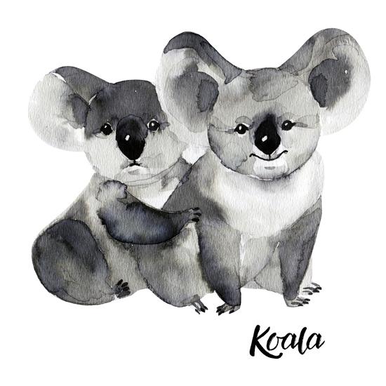 australian animals watercolor illustration